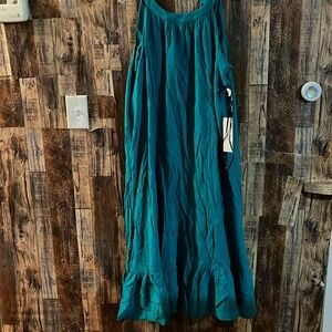 Elegant Teal Sleeveless Dress
